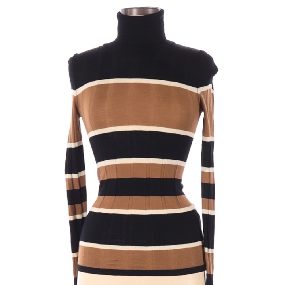 D&G Dolce & Gabbana Striped Wool Sweater Sz Medium
